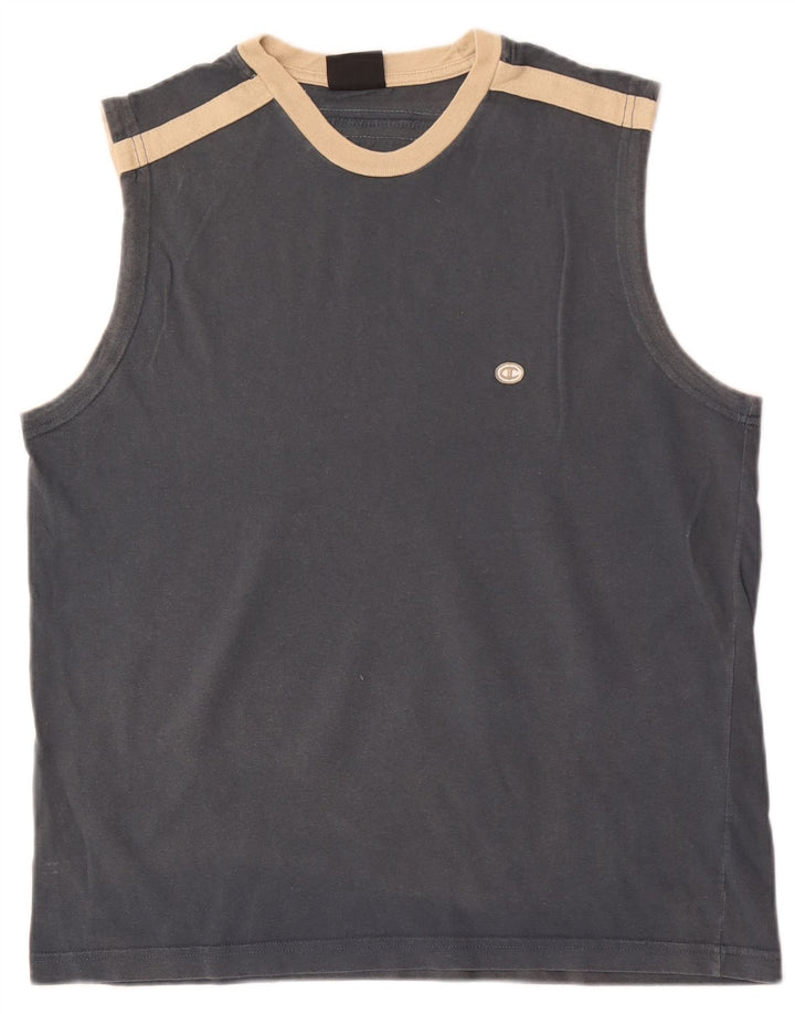 CHAMPION Débardeur Homme Large Gris Colorblock Coton