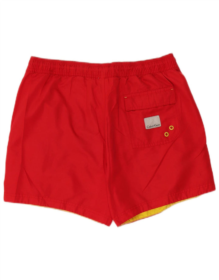 CALVIN KLEIN Short de Bain Espana Graphic Homme Rouge Moyen Colourblock