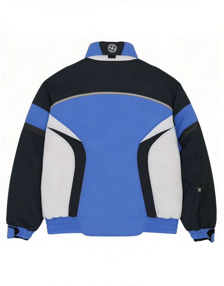 Colmar Veste de ski à capuche pour homme EU 52 Large Bleu Colorblock Polyamide