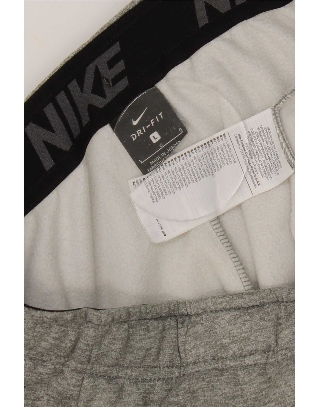 Nike Pantalon de survêtement Dri Fit pour homme Pantalon de jogging Large Gris Polyester