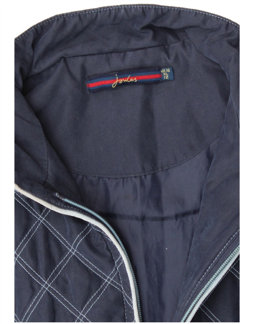 Joules Gilet matelassé pour femme UK 16 Large Bleu Marine Polyester