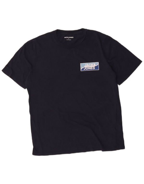 Jack & Jones T-Shirt Graphique Homme Bleu Marine XL Coton