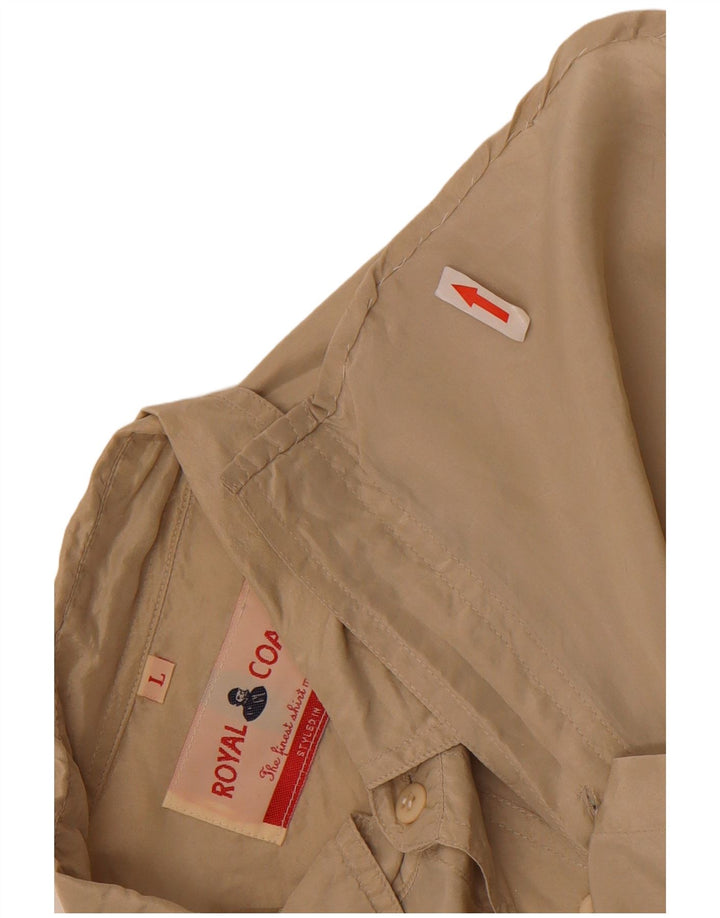 Royal Coast Chemise Homme Grande Soie Beige