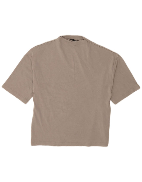 Zara T-shirt surdimensionné pour femme UK 10 Petit Gris