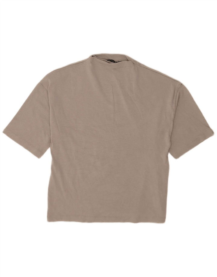 Zara T-shirt surdimensionné pour femme UK 10 Petit Gris