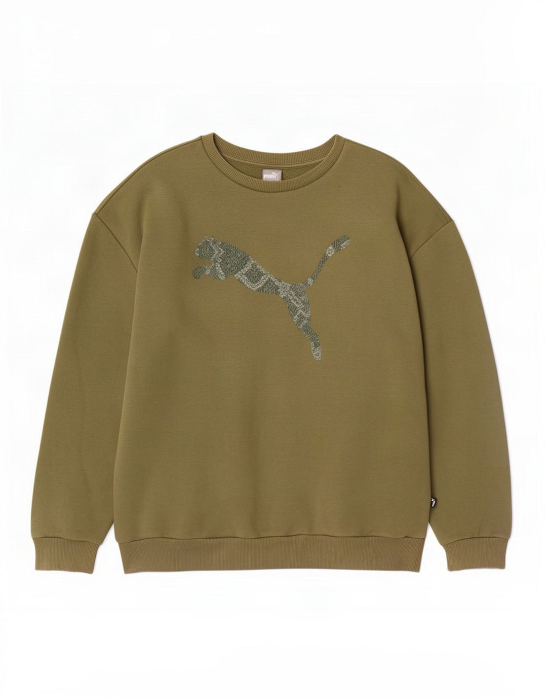 Puma Homme Graphic Sweatshirt Jumper XL Kaki Coton