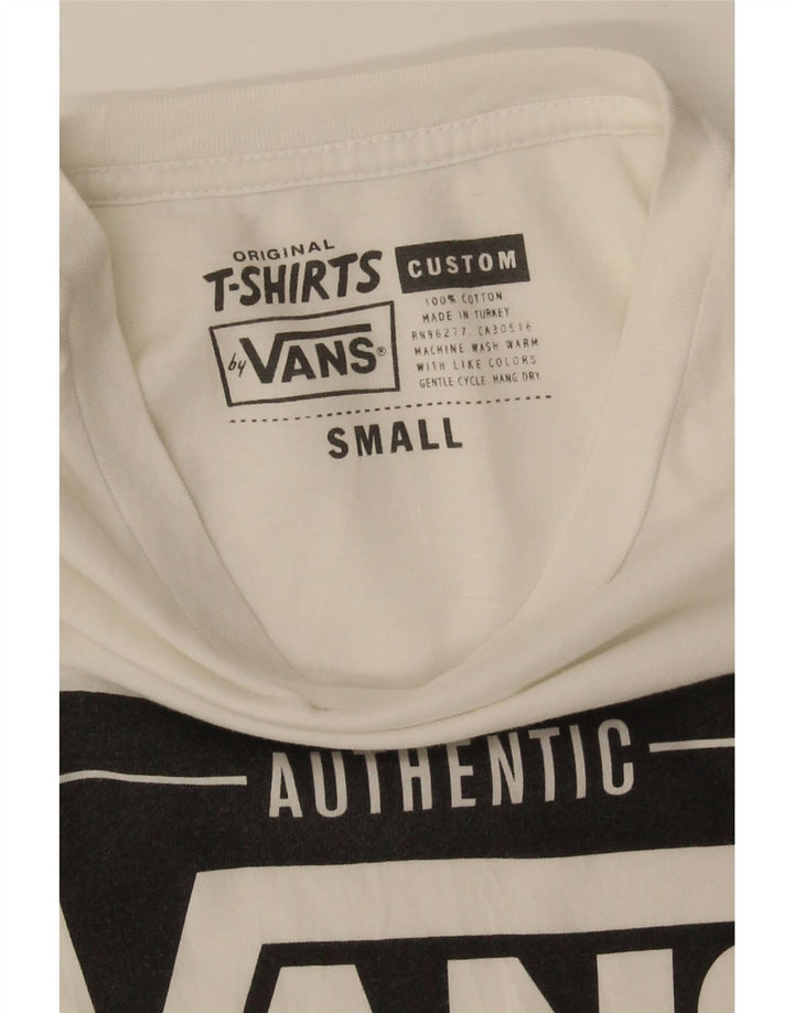 Vans T-shirt graphique ajusté sur mesure pour hommes, petit coton blanc