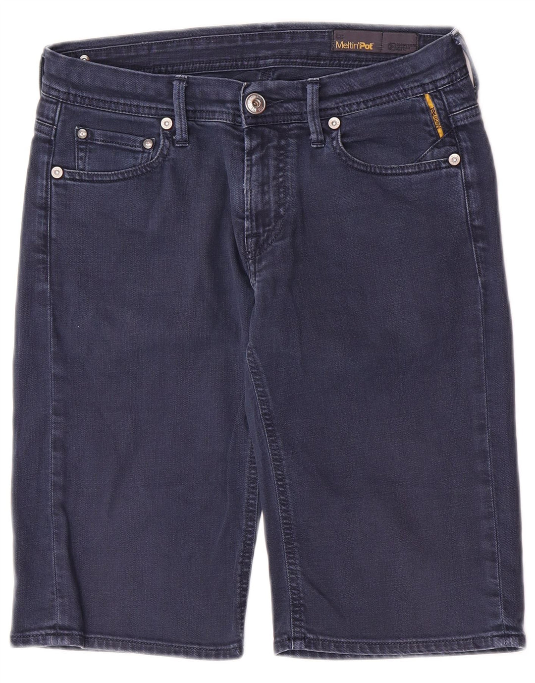 Meltin' Pot Short en Jean Homme W31 Coton Bleu Marine Moyen