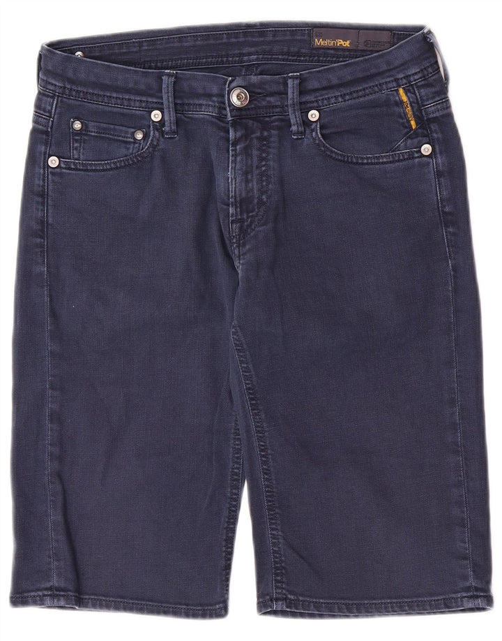 Meltin' Pot Short en Jean Homme W31 Coton Bleu Marine Moyen