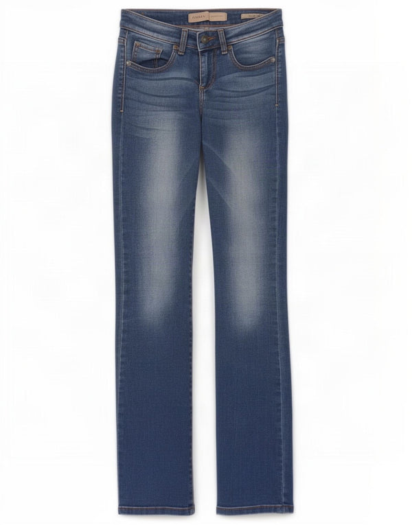 Guess Jean Bootcut Taille Mi-Haute Femme W25 L33 Bleu Coton