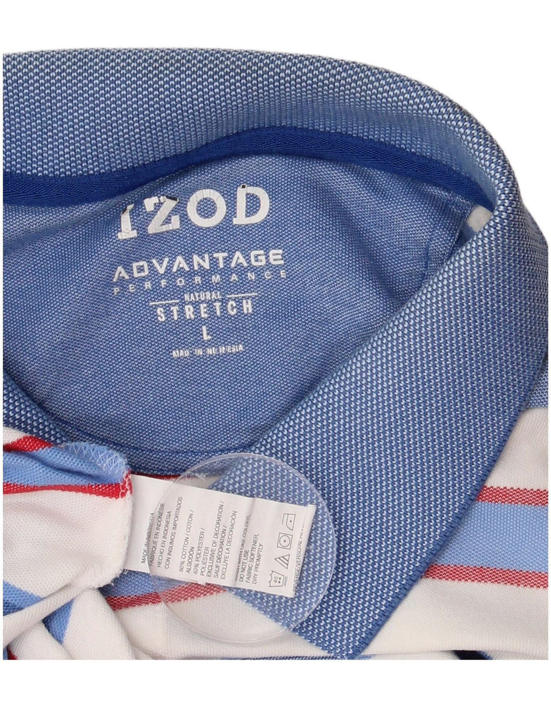 Izod Polo Stretch Homme Grand Coton Rayé Blanc