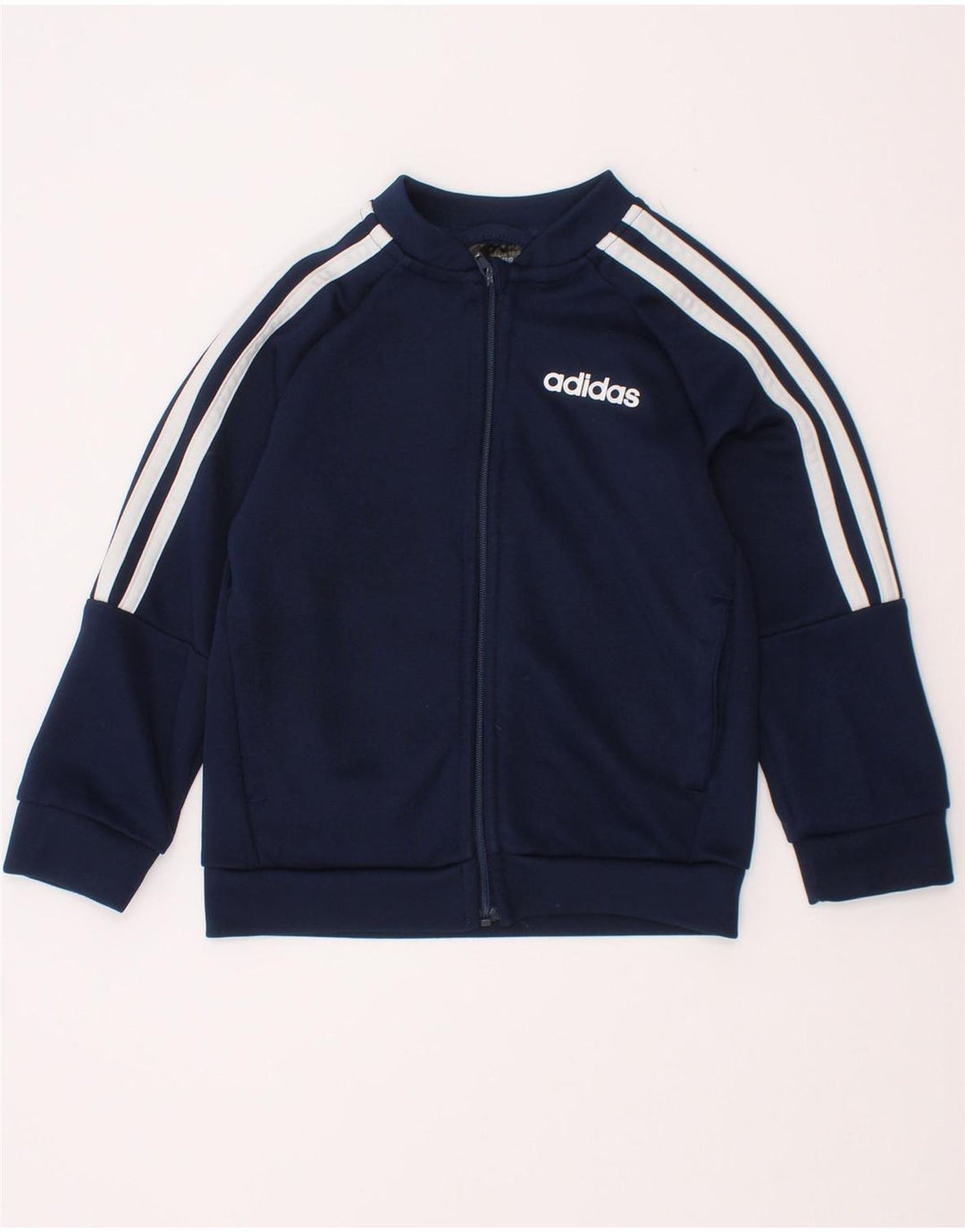 Veste de survêtement Adidas Garçon 7-8 ans Bleu Marine Polyester