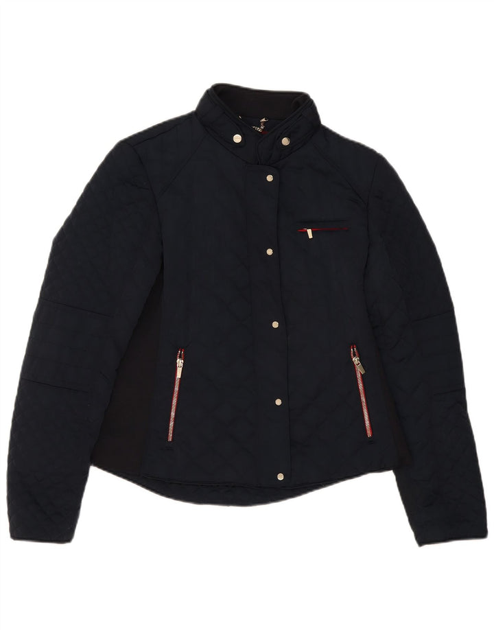 Zara Veste matelassée pour femme UK 14 Large Bleu marine