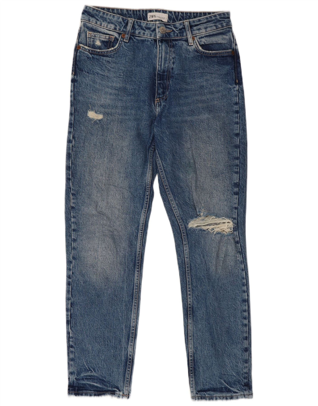 Zara Jean slim effet vieilli pour femme EU 40 Medium W30 L27 Bleu