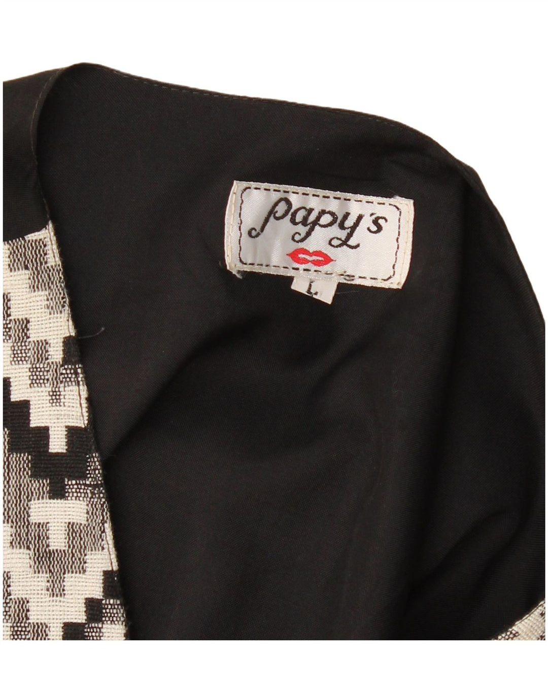 gilet homme vintage grand noir géométrique