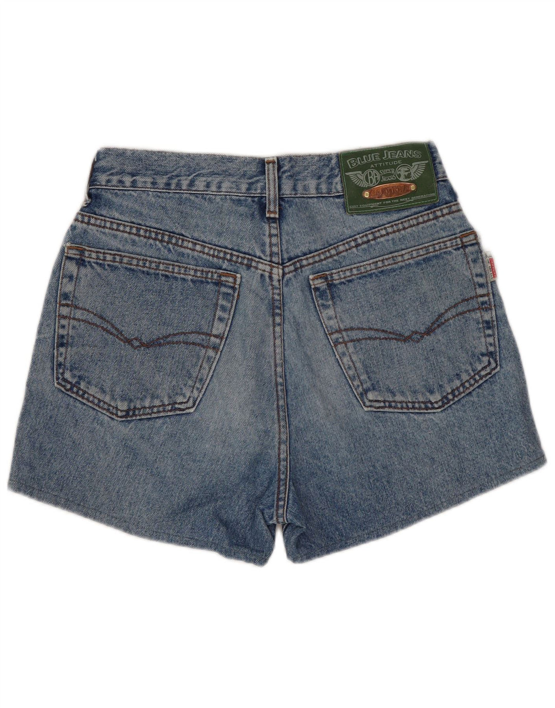 Carrera Short en jean taille haute pour femme IT 44 Medium W26 Bleu Coton