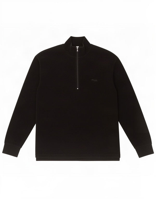 Fila Pull polaire à col zippé pour homme, petit, noir