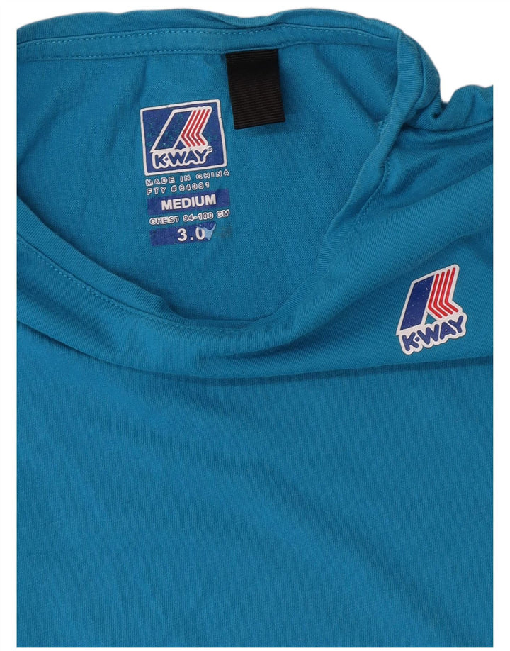 K-Way T-Shirt Femme UK 14 Bleu Moyen