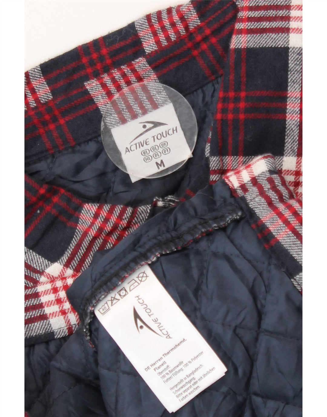 Active Touch Chemise en Flanelle Lumberjack Homme Bleu Marine Moyen à Carreaux en Coton