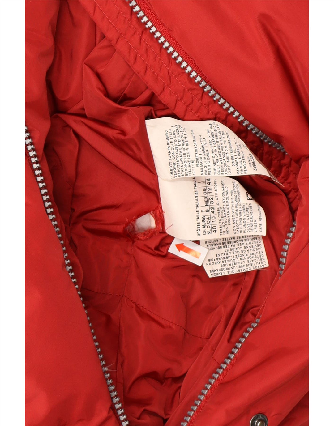 MAX MARA Veste matelassée week-end pour femme UK 12 Rouge moyen Polyamide Hiver