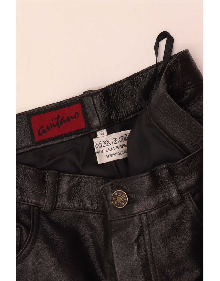 Avitano Pantalon en cuir slim pour femme EU 38 Medium W26 L33 Noir