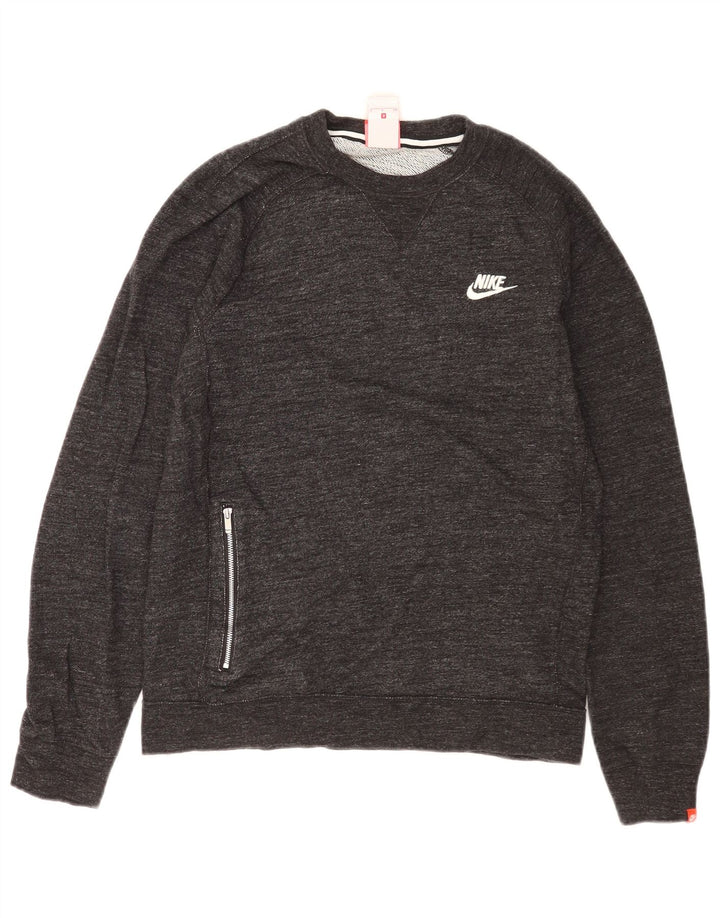 Nike Sweat-shirt pour homme en coton moucheté Gris Taille S