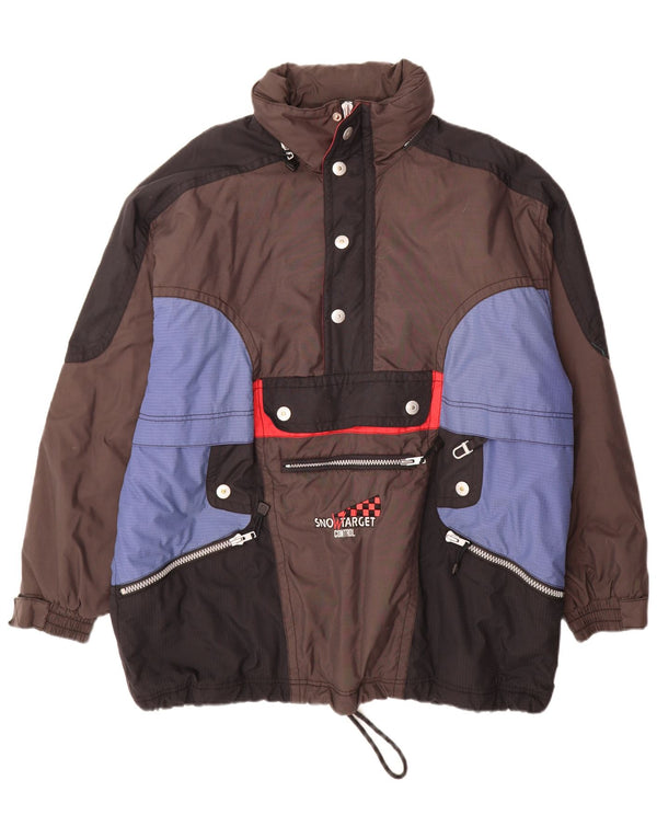 C&A Veste de ski à capuche Rodeo pour homme UK 44 2XL Marron Colorblock Nylon