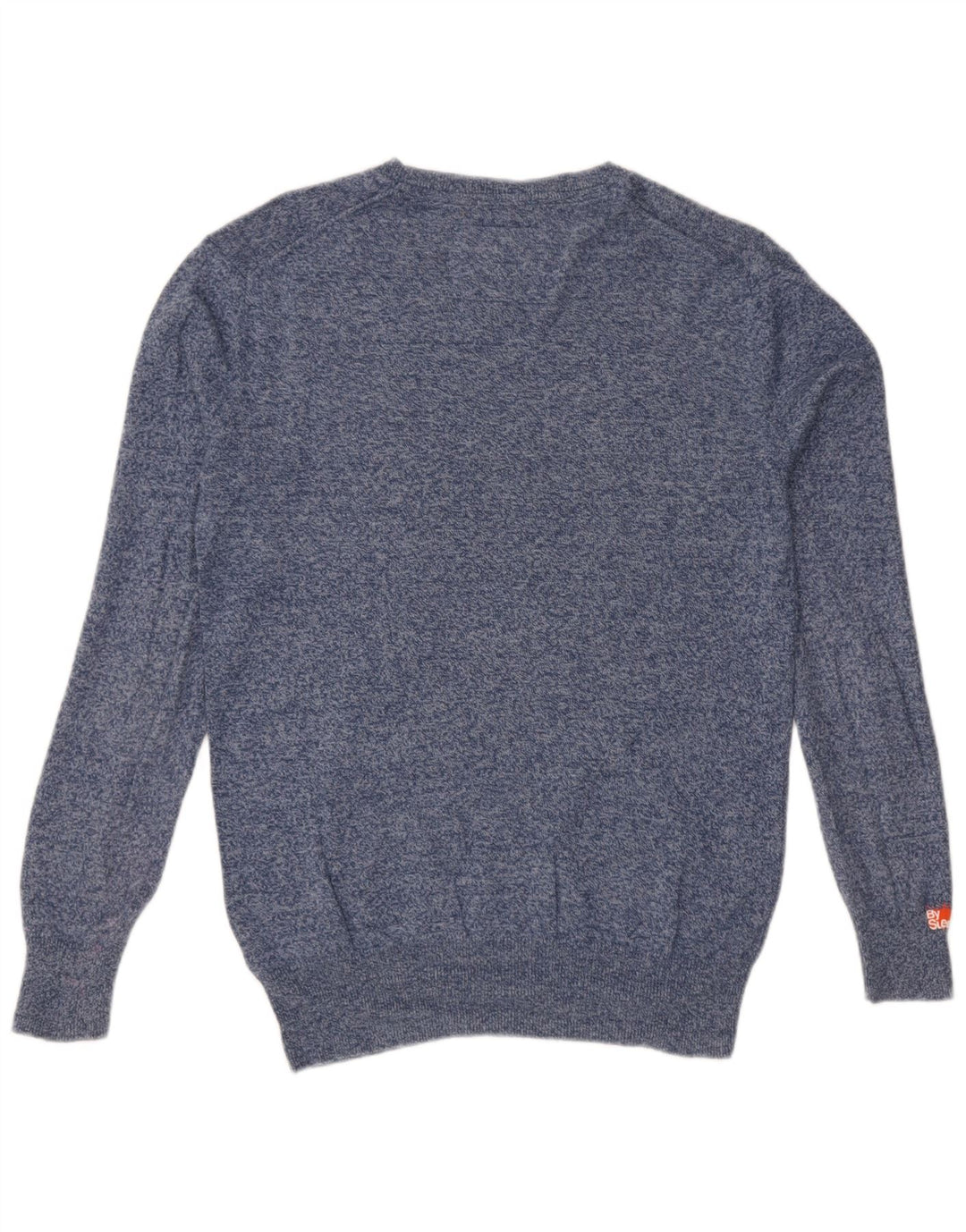 Superdry Pull Jersey Ras du Cou Homme Bleu Moyen Moucheté Coton