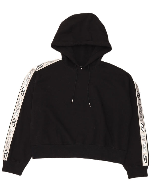 Dkny Pull à capuche surdimensionné pour femme UK 18 XL en coton noir