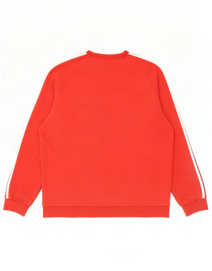 Adidas Sweat-shirt pour homme en coton rouge 2XL