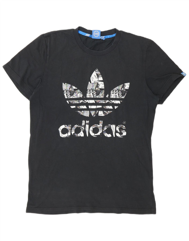 Adidas T-shirt graphique pour homme en coton noir moyen
