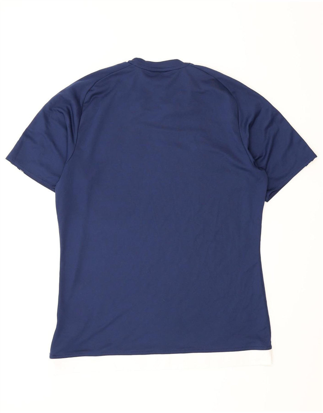 Adidas Hommes Climalite T-Shirt Top Bleu Marine Colorblock Polyester