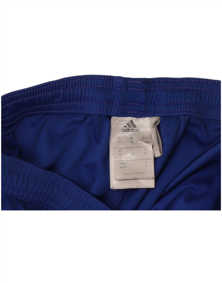 Adidas Short de Sport Climalite Homme Bleu Moyen Polyester Colorblock