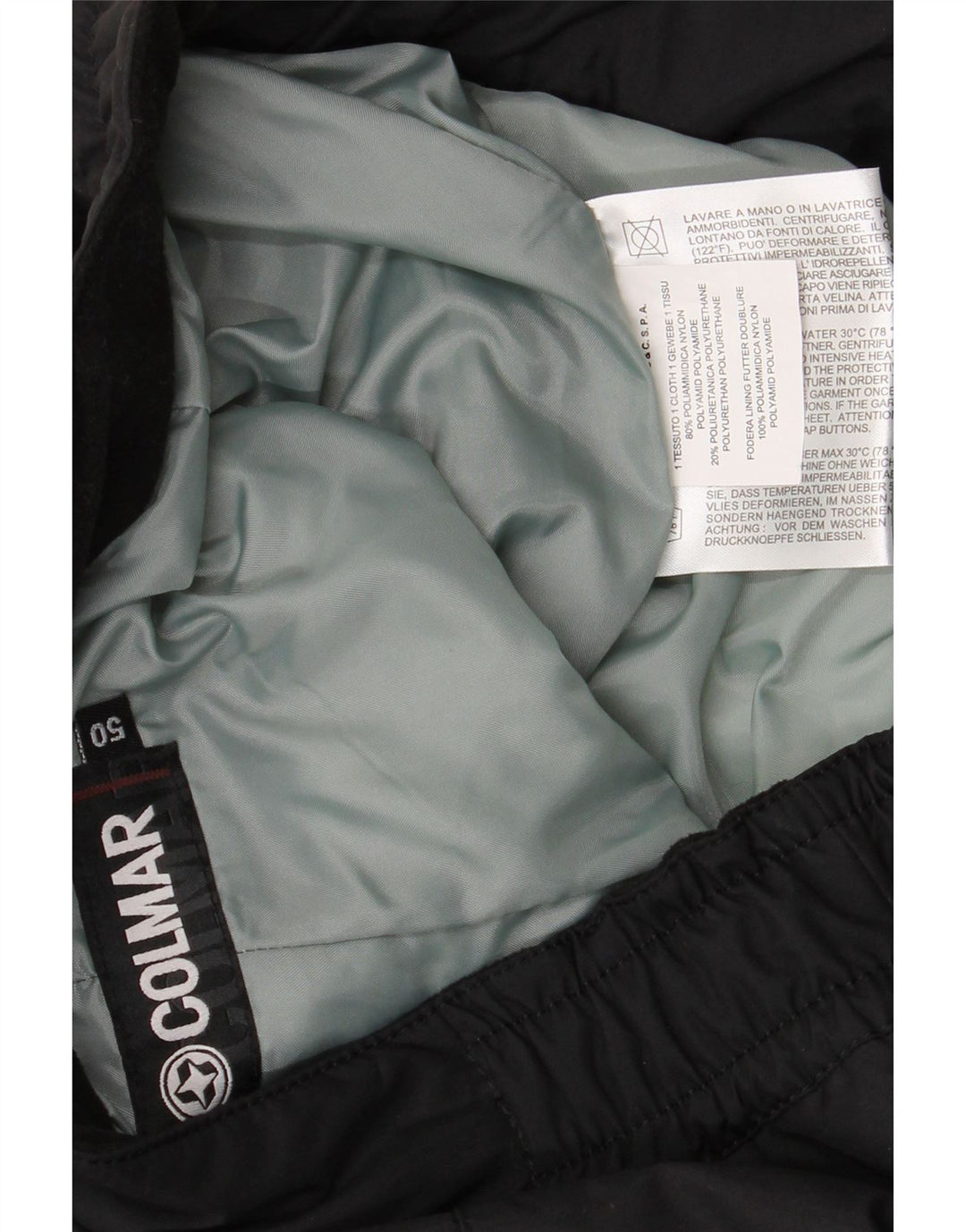 Colmar Pantalon de ski IT 50 Medium Black Nylon Homme