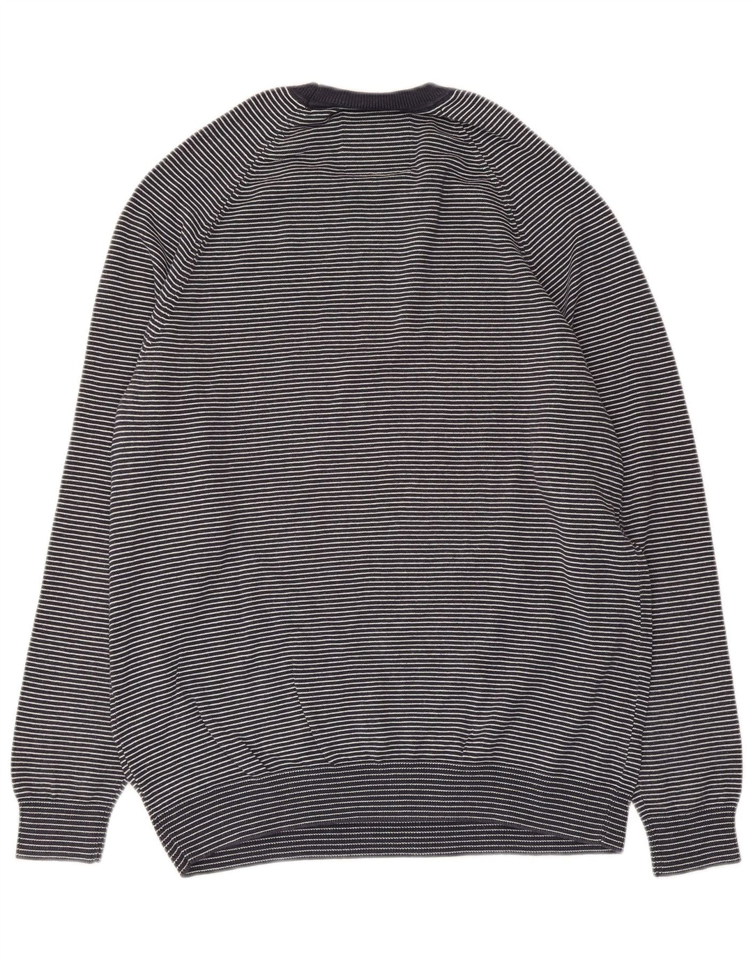 Superdry Pull à col rond en coton rayé bleu marine pour homme