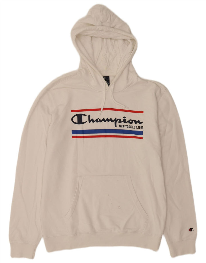 Champion Pull à capuche graphique pour homme - Grand blanc