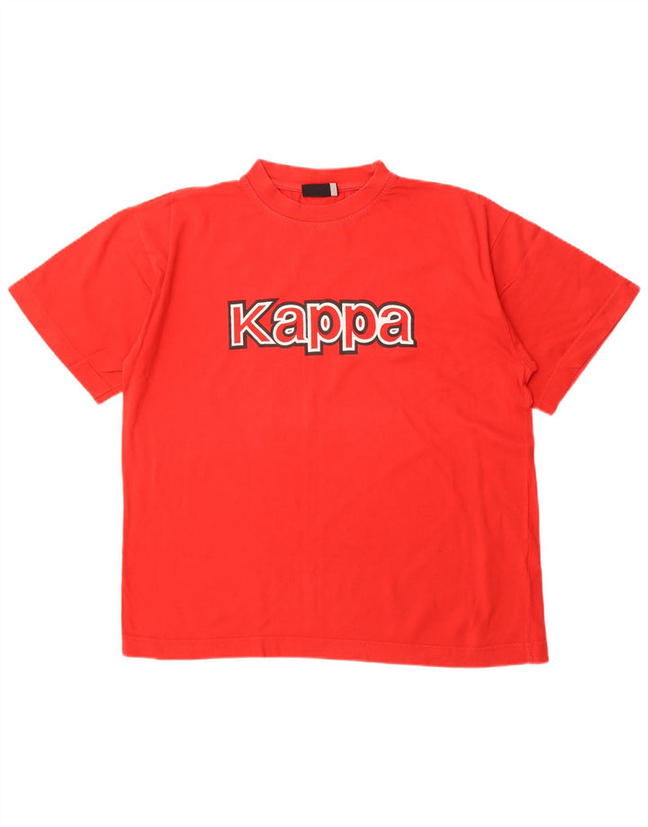 KAPPA T-Shirt Graphique Homme Rouge Moyen Coton
