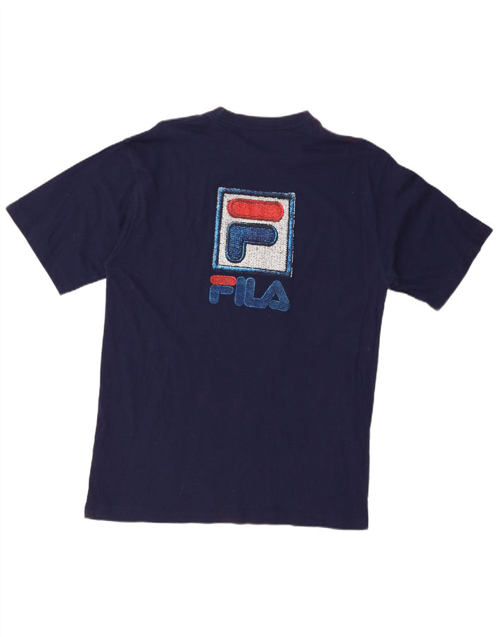 FILA T-Shirt Graphique Homme Bleu Marine Moyen Coton
