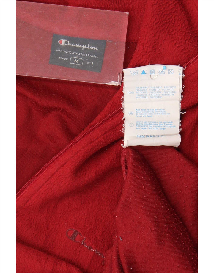 Champion Pull Polaire à Col Zippé Homme Rouge Moyen Polyester
