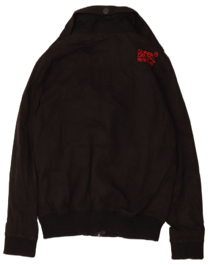 Superdry Veste Bomber Homme UK 36 Petit Noir Polyester