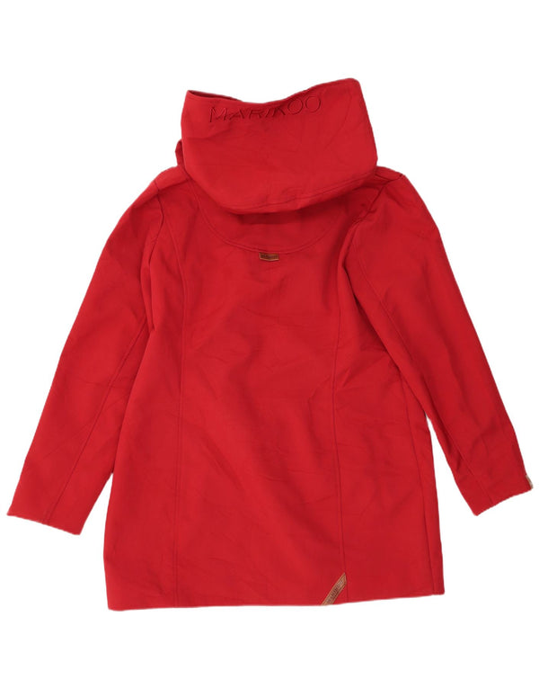 Marikoo Womens Hooded Overcoat UK 20 2XL Red Polyester