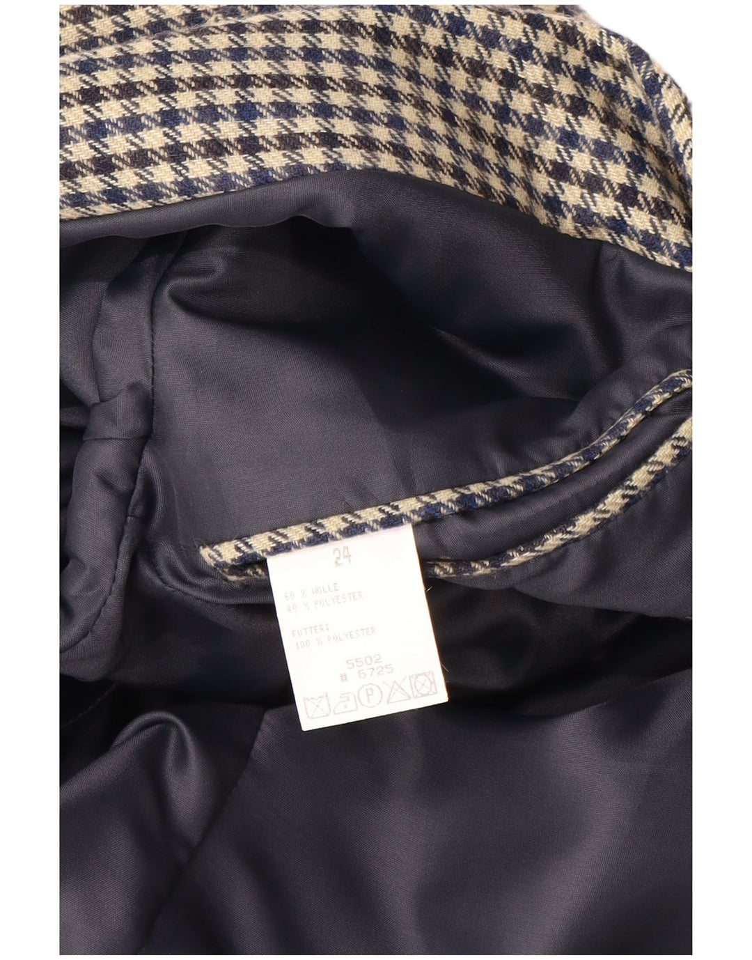 VINTAGE Veste blazer à 2 boutons pour homme UK 38 Pied de poule multicolore moyen