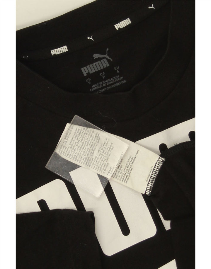 Puma T-shirt graphique pour homme, petit, noir, coton