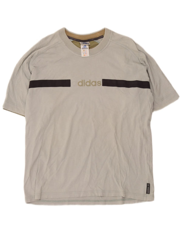 Adidas T-shirt graphique pour homme UK 42/44 Grand vert en coton color block
