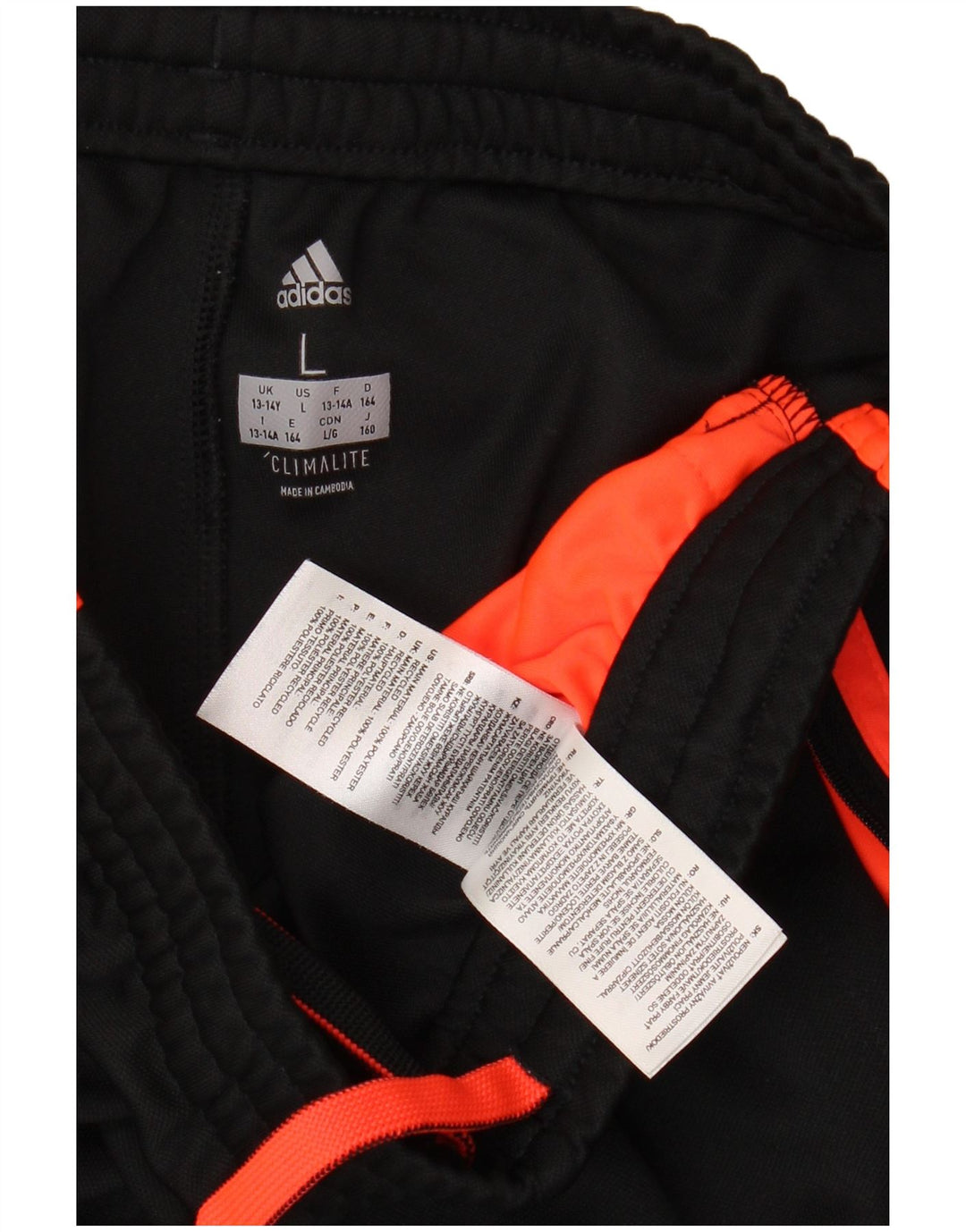 ADIDAS Pantalon de Survêtement Climalite Garçon 13-14 Ans Large Noir Polyester
