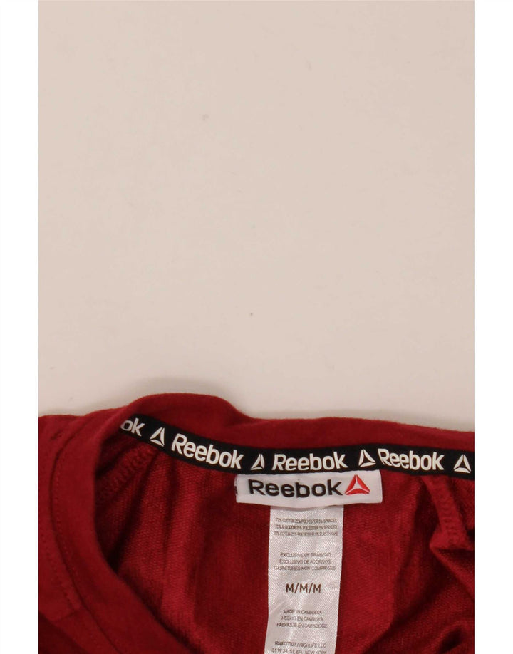 Reebok Sweatshirt Jumper Homme Rouge Moyen Coton