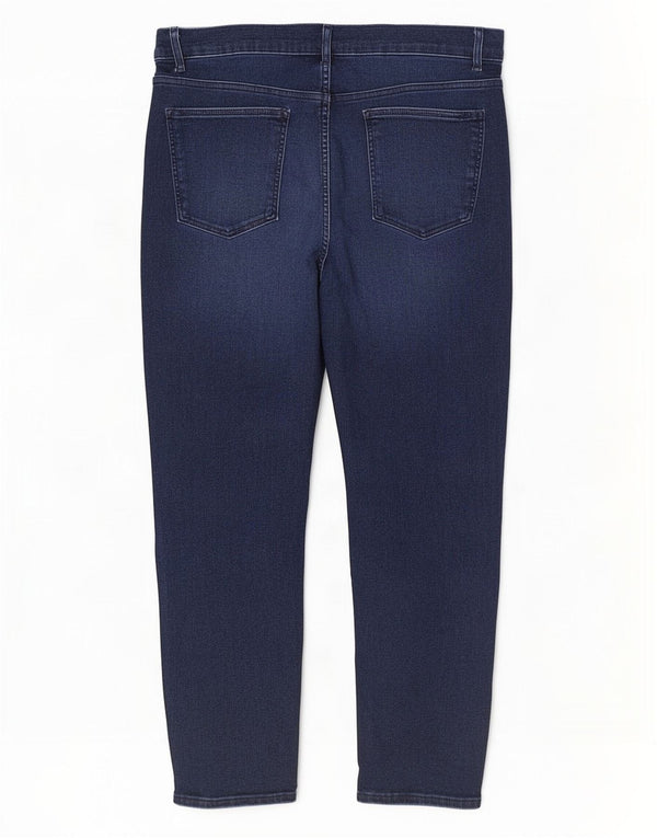 Marks & Spencer Jean court droit pour femme UK 18 XL W34 L28 Bleu marine