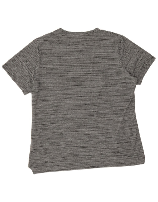Nike Hommes Dri Fit T-Shirt Top XL Gris Moucheté Polyester