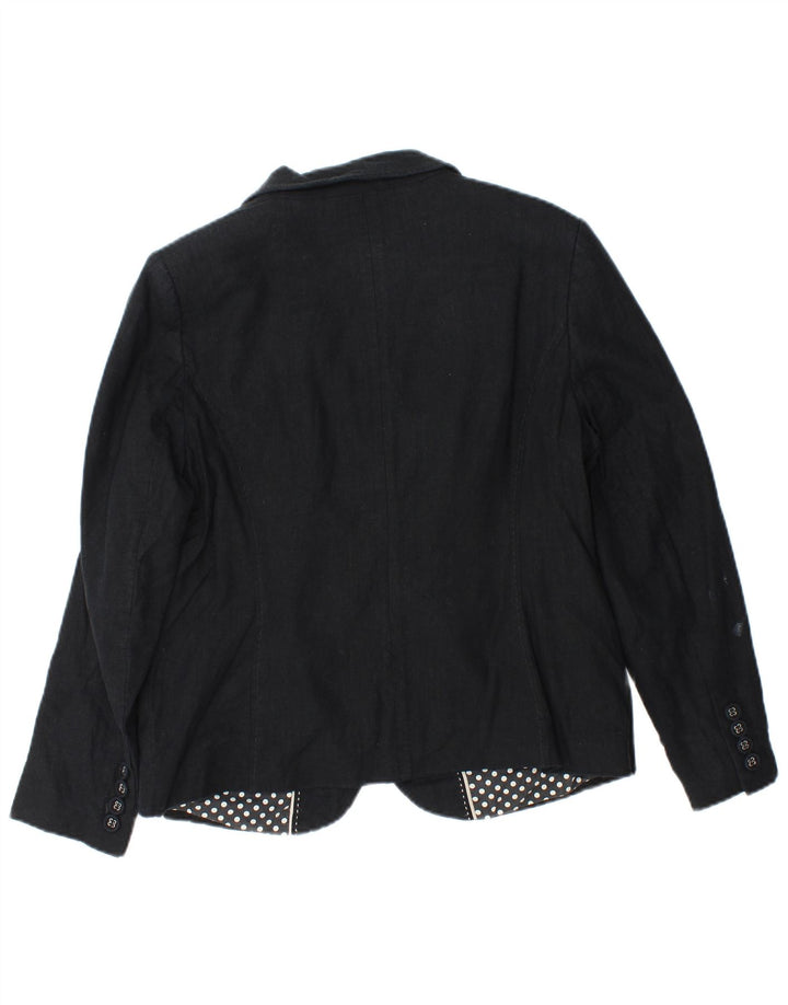 Marks & Spencer Veste blazer à 3 boutons pour femme UK 16 Grand lin gris