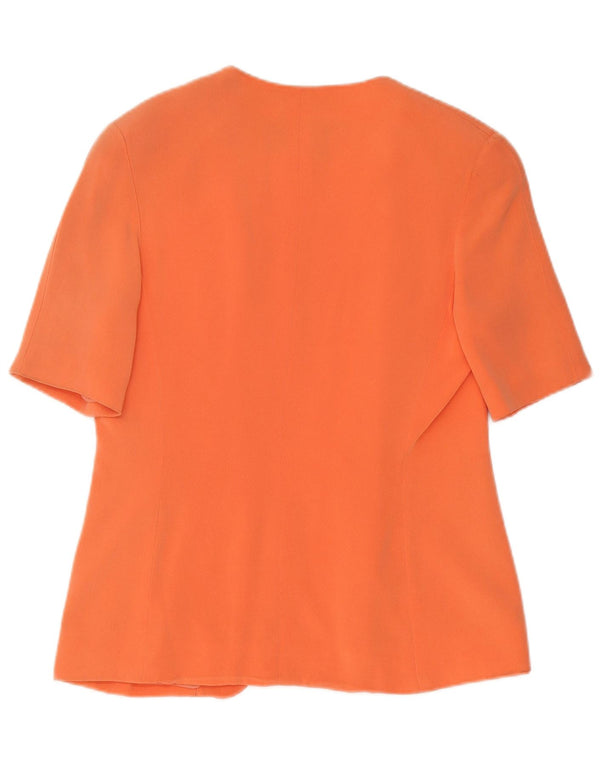 Genny Cardigan à manches courtes pour femme US 10 Large Orange Acétate